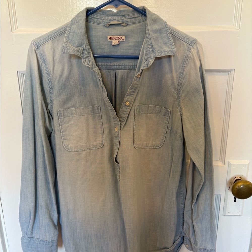 Merona Light Blue Button-Up Shirt